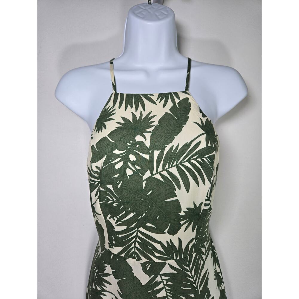 Baltic Born NWT Womens Olive Green Tropical Halter, Open Back Maxi Dress; Med - Picture 7 of 12